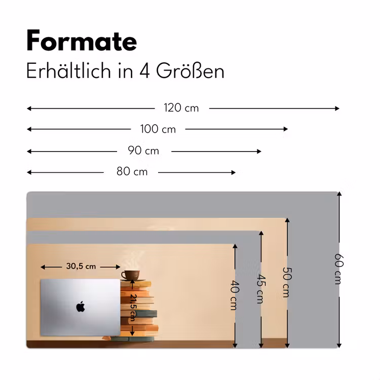 Boeken - Toren - Koffie - Beige Muismat XXL klein -ysfeer5_duits