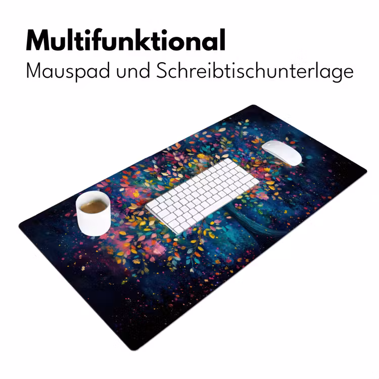 Kleurrijk - Boom - Magisch - Abstract Muismat XXL klein -ysfeer4_duits