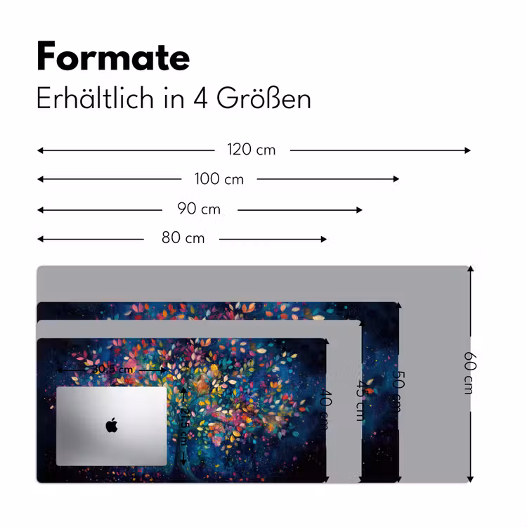 Kleurrijk - Boom - Magisch - Abstract Muismat XXL klein -ysfeer5_duits