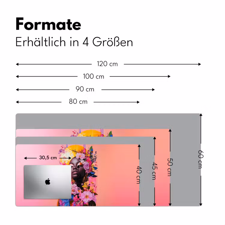 Kleurrijk - Bloemen - Vrouw - Zon Muismat XXL klein -ysfeer5_duits