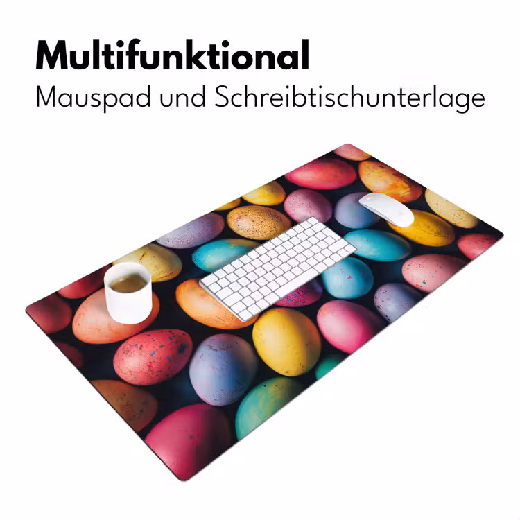 Kleurrijk - Paaseitjes - Spetters Muismat XXL klein -ysfeer4_duits