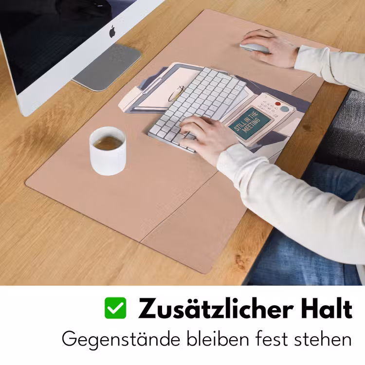 Schreibtischunterlage - Büro – Getränke – Humor – Illustration - Kantoor - Drank - Humor - Illustratie Muismat XXL klein