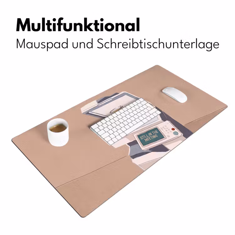 Schreibtischunterlage - Büro – Getränke – Humor – Illustration - Kantoor - Drank - Humor - Illustratie Muismat XXL klein