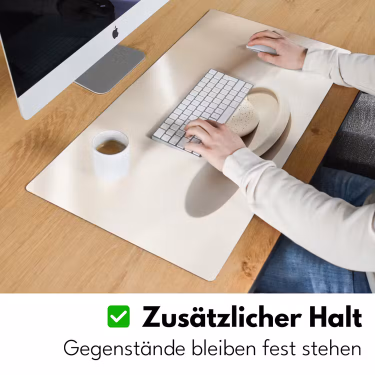 Cappuccino - Schuim - Schotel - Beige Muismat XXL klein -ysfeer3_duits