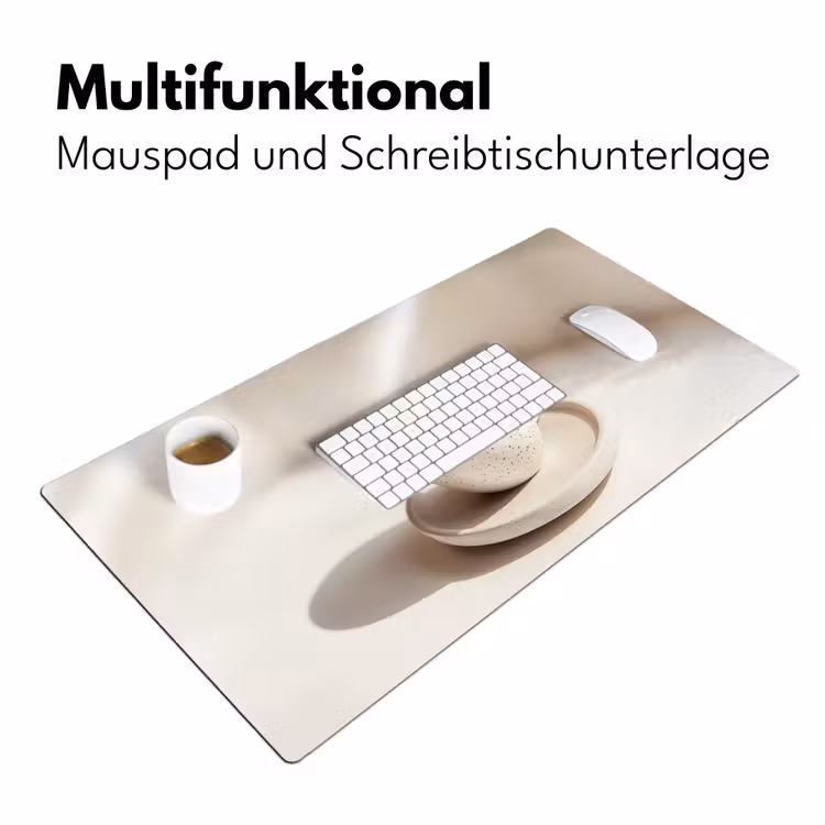 Cappuccino - Schuim - Schotel - Beige Muismat XXL klein -ysfeer4_duits