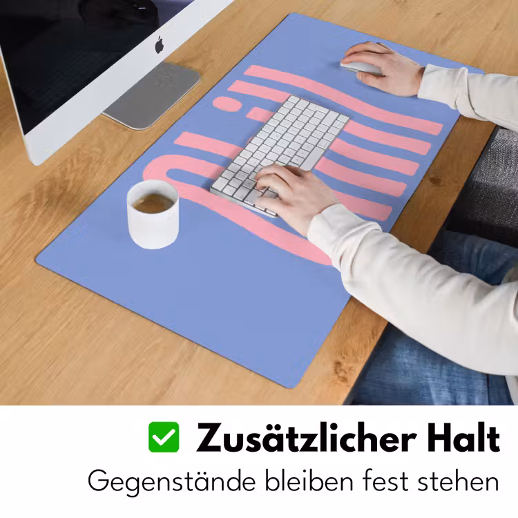 Chill - Roze - Blauw - Golvend Muismat XXL klein -ysfeer3_duits