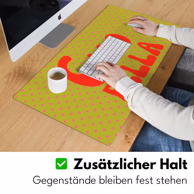 Ciao bella - Rood - Groen - Stippen Muismat XXL klein -ysfeer3_duits