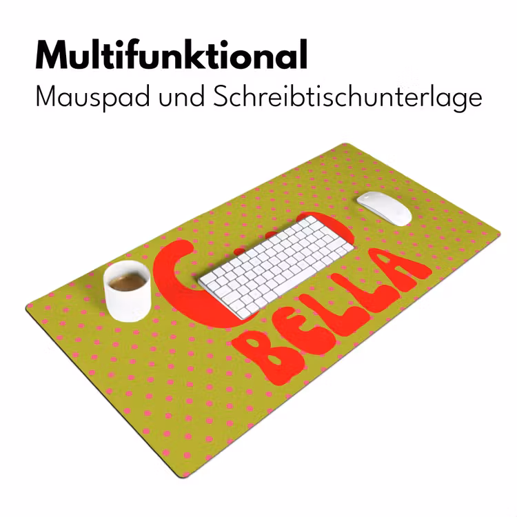 Ciao bella - Rood - Groen - Stippen Muismat XXL klein -ysfeer4_duits