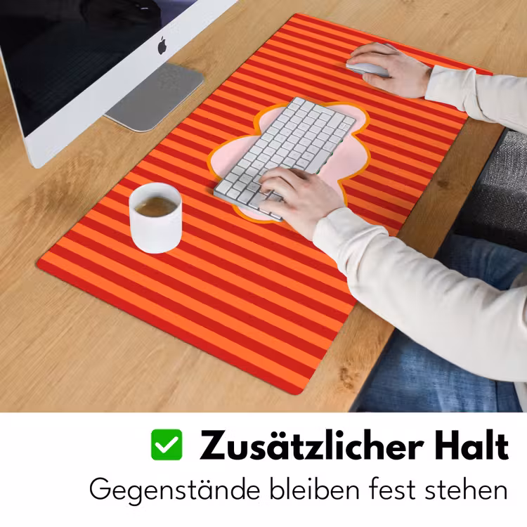 Ciao bella - Tekstwolk - Strepen - Oranje Muismat XXL klein -ysfeer3_duits
