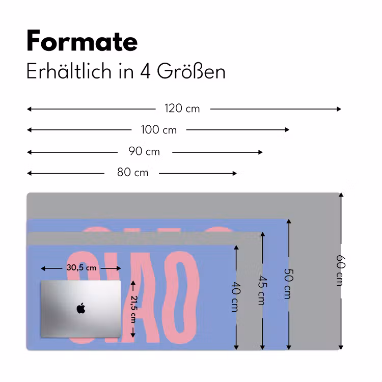 Ciao - Roze - Blauw - Golvend Muismat XXL klein -ysfeer5_duits