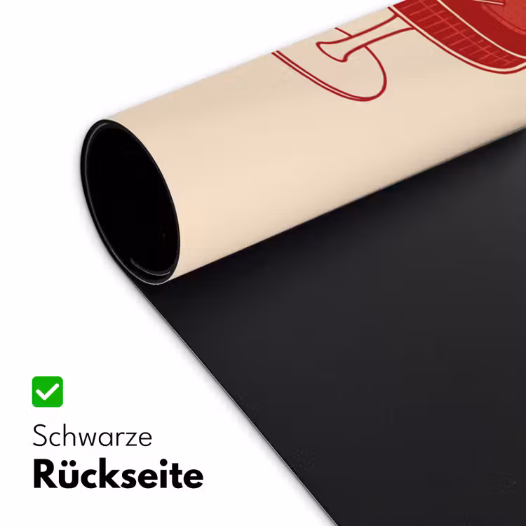 Schreibtischunterlage - Cocktail – Herzchen – Liebe – Illustration – Rot - Cocktail - Hartjes - Liefde - Illustratie - Rood Muismat XXL klein