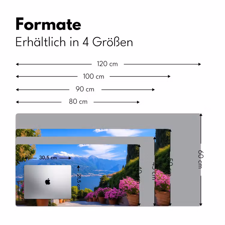 Lake Como - Italië - Landschap Muismat XXL klein -ysfeer5_duits