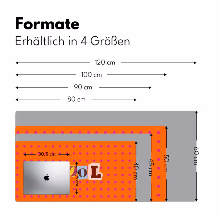 Cool - Stippen - Oranje Muismat XXL klein -ysfeer5_duits