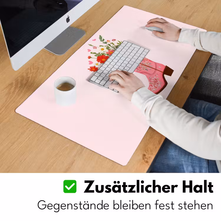 Cowboylaarzen - Roze - Boeket - Bloemen Muismat XXL klein -ysfeer3_duits