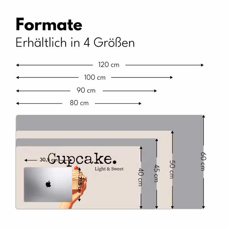 Cupcake - Zoet - Kers Muismat XXL klein -ysfeer5_duits
