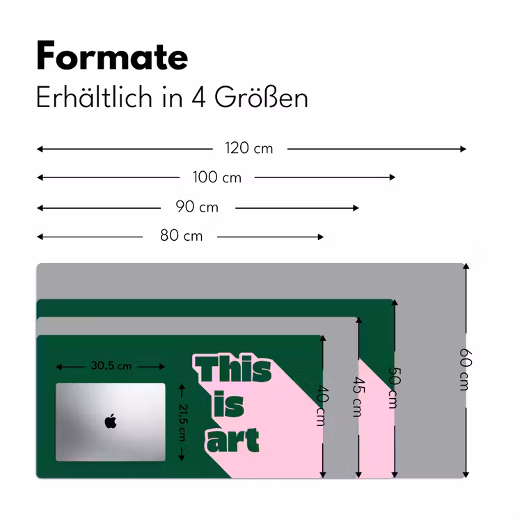 This is art - Schaduw - Roze Muismat XXL klein -ysfeer5_duits
