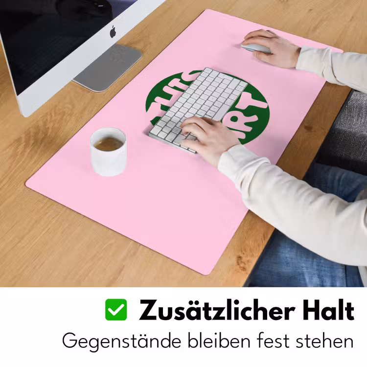 This is art - Tekst - Cirkel - Groen Muismat XXL klein -ysfeer3_duits