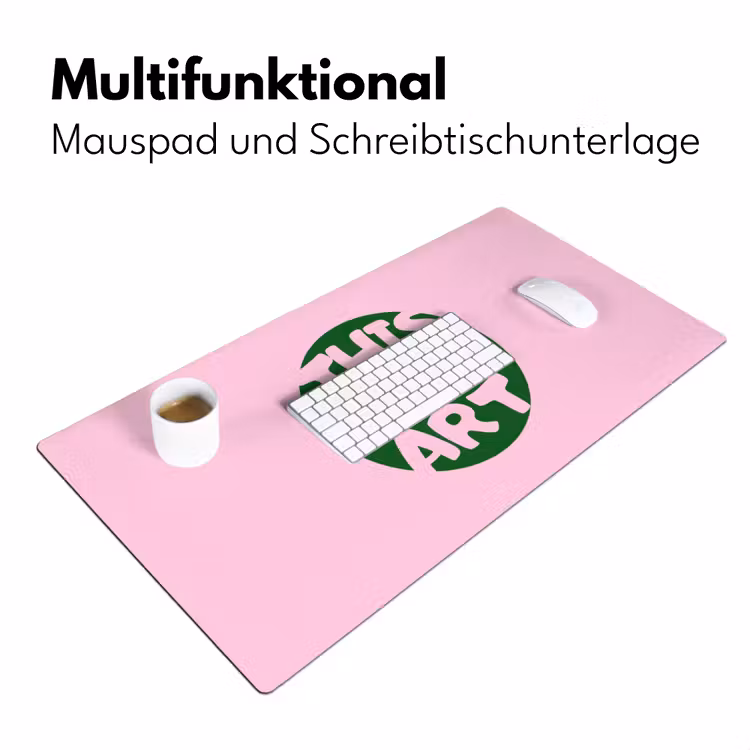This is art - Tekst - Cirkel - Groen Muismat XXL klein -ysfeer4_duits