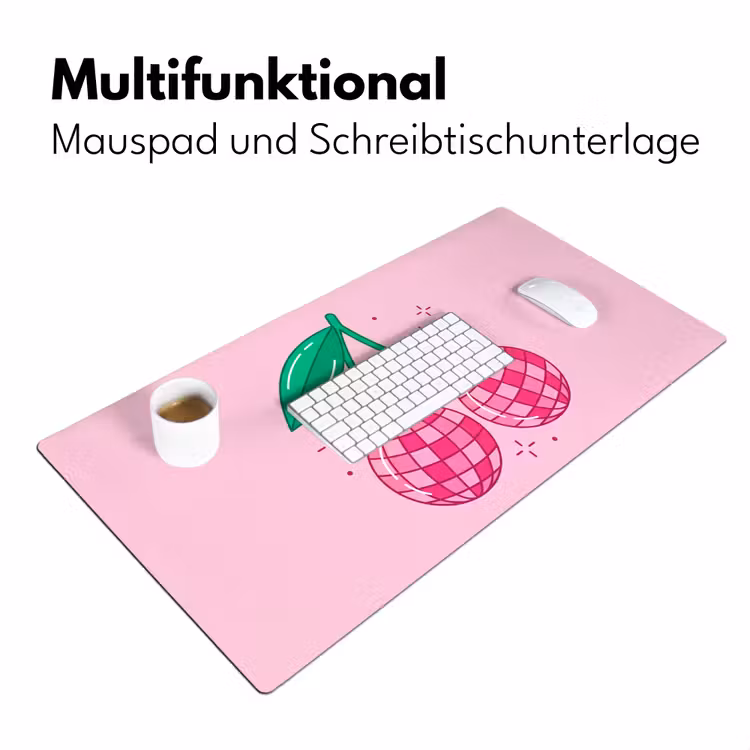 Decoratie - Disco-bal - Feest - Roze Muismat XXL klein -ysfeer4_duits