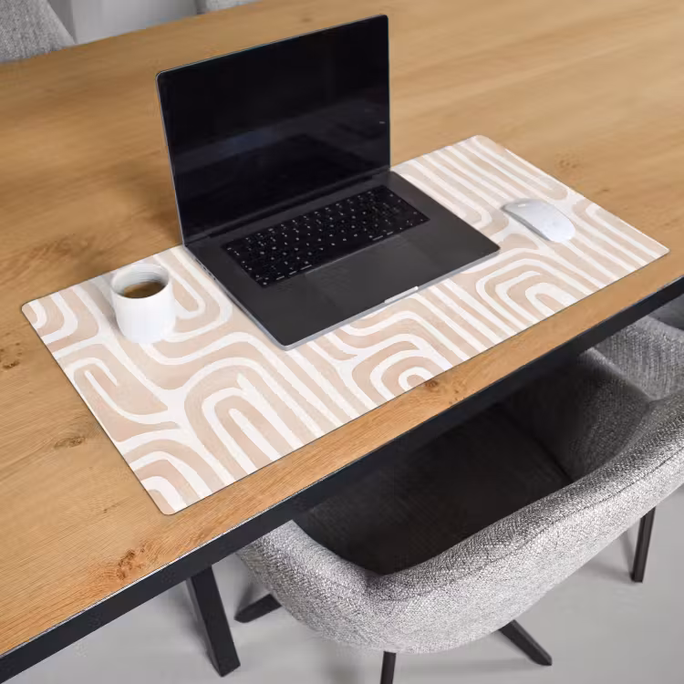 Decoratief - Labyrint - Beige Muismat XXL klein -sfeer1