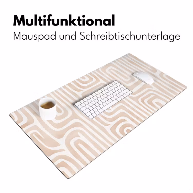 Decoratief - Labyrint - Beige Muismat XXL klein -ysfeer4_duits