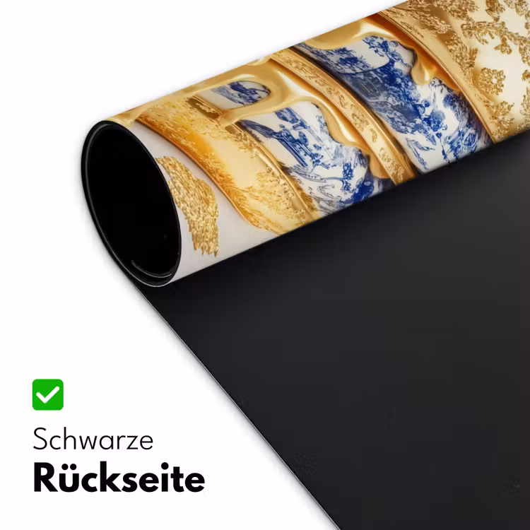 Delftsblauw - Goud - Burger Muismat XXL klein -ysfeer2_duits