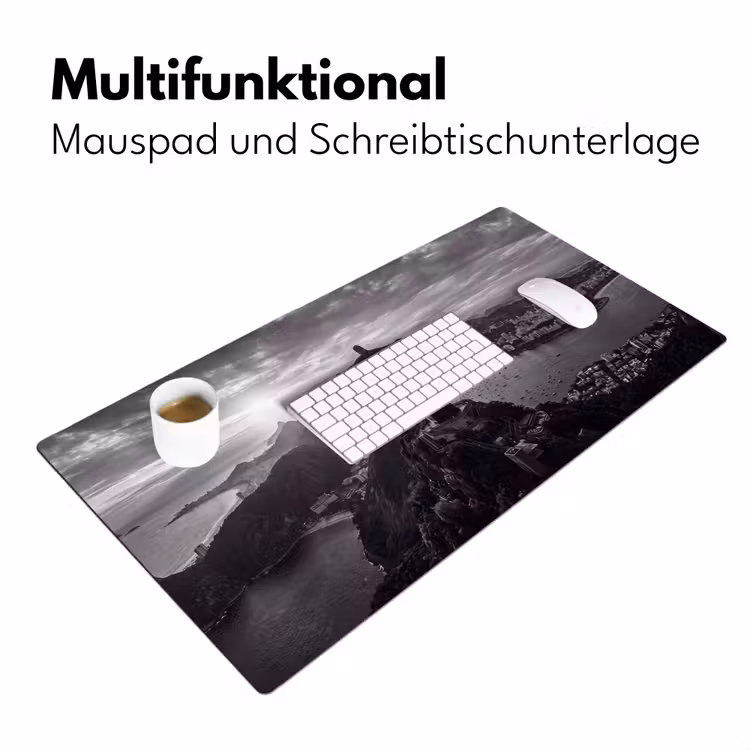 Monument - Stadsgezicht - Landschap - Zwart-wit Muismat XXL klein -ysfeer4_duits
