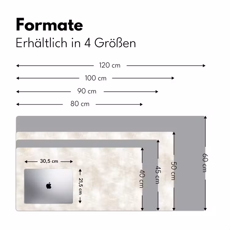 Subtiel - Structuur - Beige Muismat XXL klein 681 -ysfeer5_duits