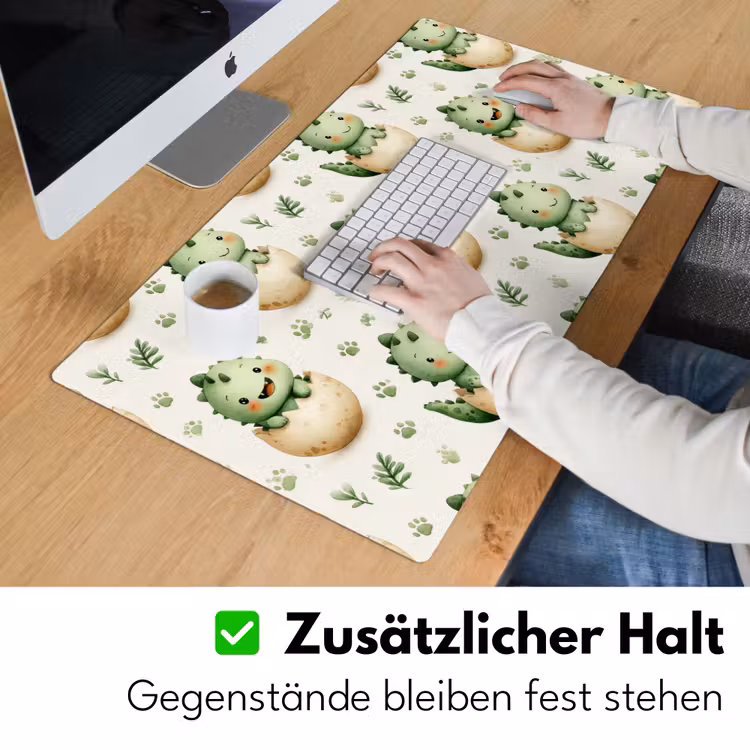 Dino - Eieren - Groen Muismat XXL klein 681 -ysfeer3_duits
