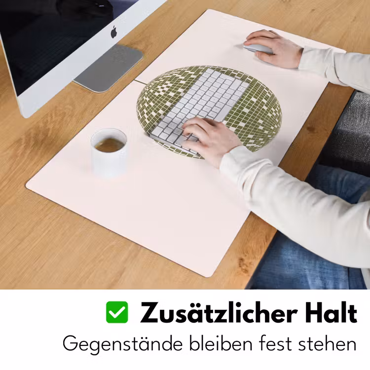 Schreibtischunterlage - Disco – Ball – Grün – Abstrakt – Modern - Disco - Bal - Groen - Abstract - Modern Muismat XXL klein