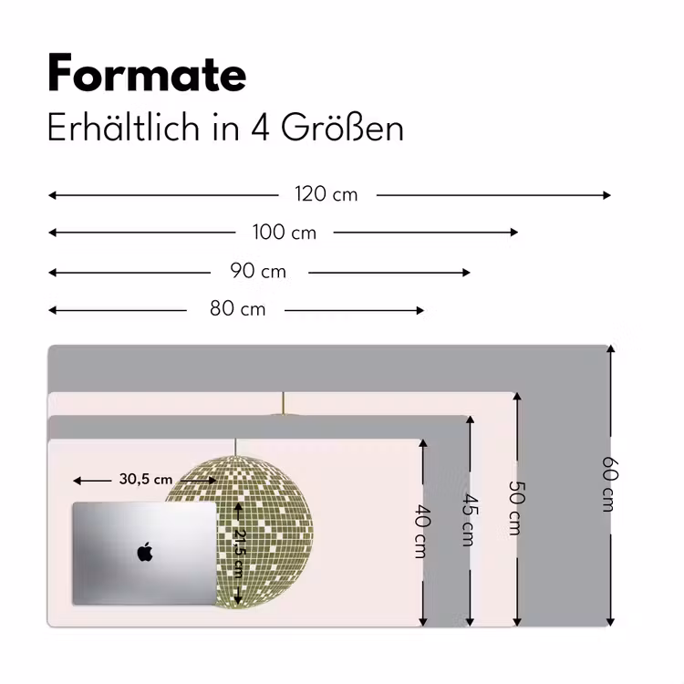Schreibtischunterlage - Disco – Ball – Grün – Abstrakt – Modern - Disco - Bal - Groen - Abstract - Modern Muismat XXL klein