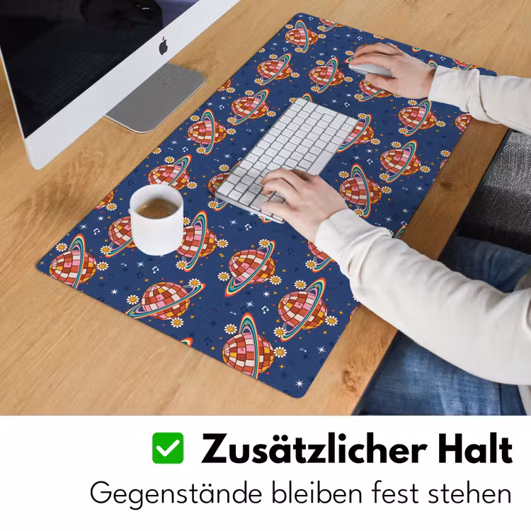 Disco - Blauw - Patroon Muismat XXL klein 681 -ysfeer3_duits