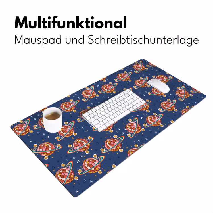 Disco - Blauw - Patroon Muismat XXL klein 681 -ysfeer4_duits