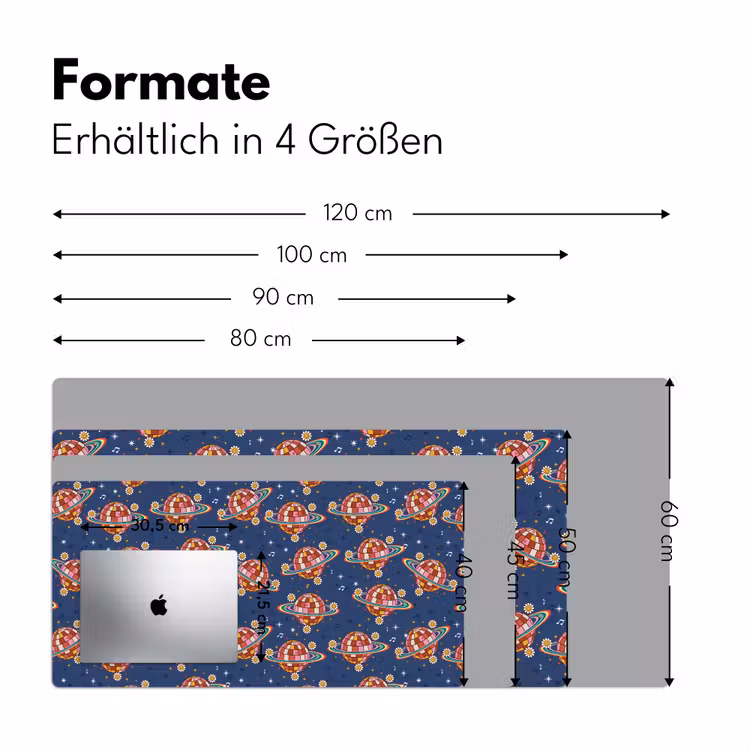 Disco - Blauw - Patroon Muismat XXL klein 681 -ysfeer5_duits