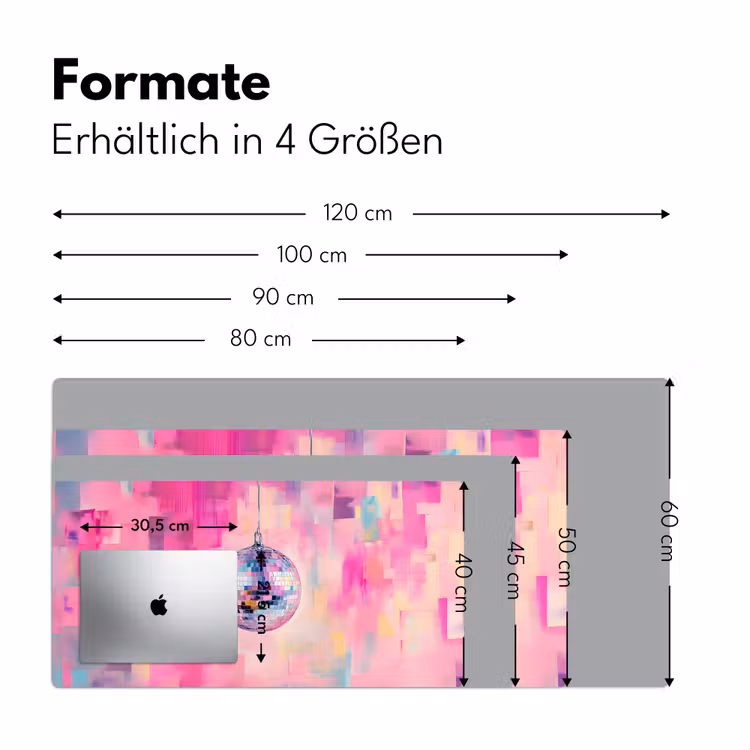 Discobal - Pink - Verf Muismat XXL klein -ysfeer5_duits
