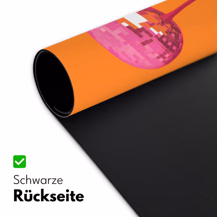 Discoballen - Kers - Spiegels - Roze Muismat XXL klein -ysfeer2_duits