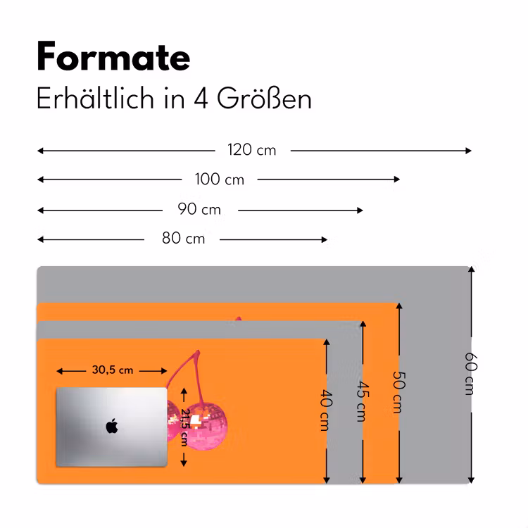 Discoballen - Kers - Spiegels - Roze Muismat XXL klein -ysfeer5_duits