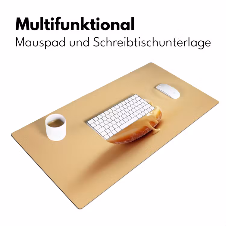 Donut - Romig - Poedersuiker - Beige Muismat XXL klein -ysfeer4_duits