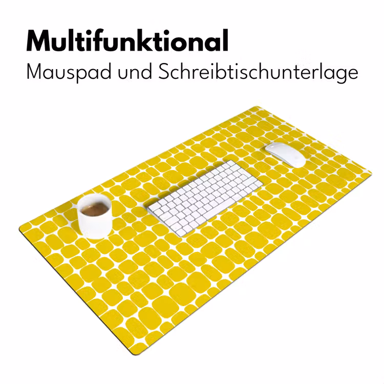 Stippen - Modern - Geel Muismat XXL klein 681 -ysfeer4_duits