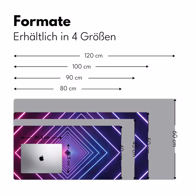 Driedimensionaal - Tunnel - Ruimte Muismat XXL klein -ysfeer5_duits