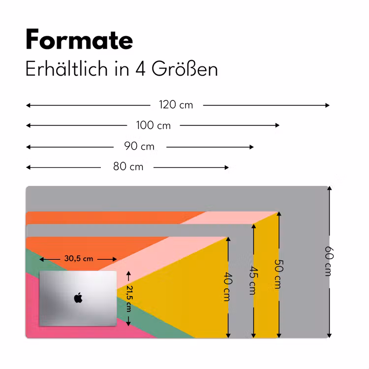 Driehoeken - Kleurrijk - Abstract Muismat XXL klein -ysfeer5_duits