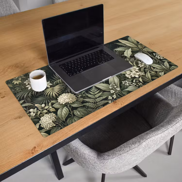 Jungle - Bladeren - Botanisch - Groen Muismat XXL klein -sfeer1