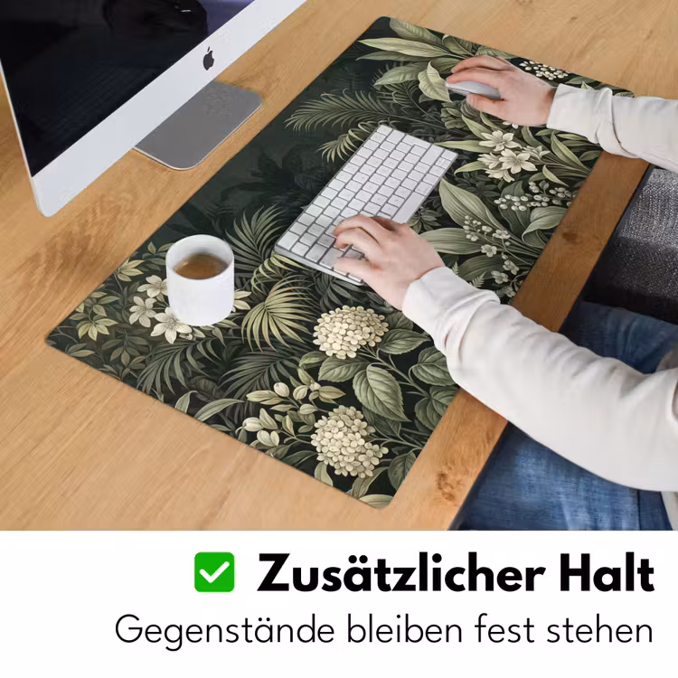 Jungle - Bladeren - Botanisch - Groen Muismat XXL klein -ysfeer3_duits