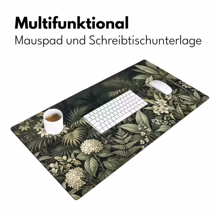 Jungle - Bladeren - Botanisch - Groen Muismat XXL klein -ysfeer4_duits