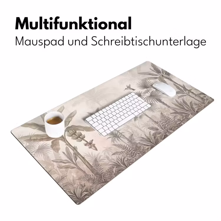 Jungle - Banenboom - Kolibrie - Beige Muismat XXL klein -ysfeer4_duits