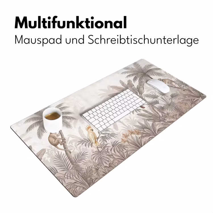 Jungle - Dieren - Palmbomen Muismat XXL klein -ysfeer4_duits