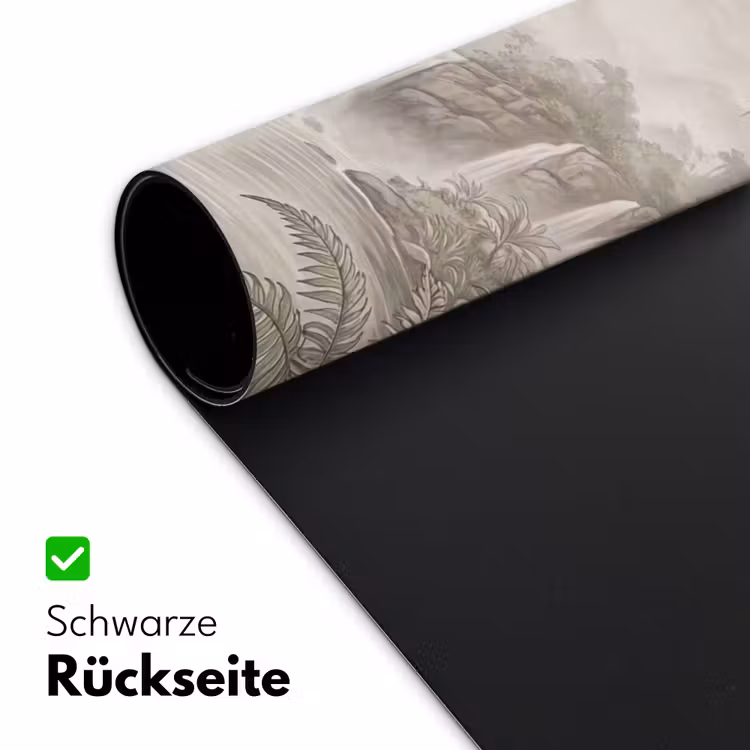 Jungle - Watervallen - Tropisch - Illustratie Muismat XXL klein -ysfeer2_duits