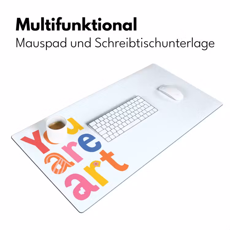 You are art - Kleurrijk - Grafisch Muismat XXL klein -ysfeer4_duits