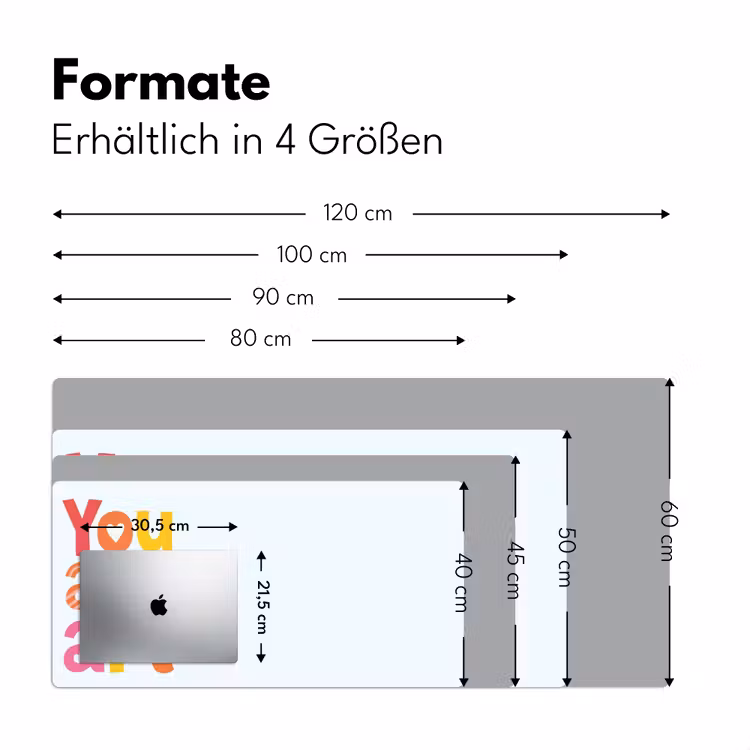 You are art - Kleurrijk - Grafisch Muismat XXL klein -ysfeer5_duits