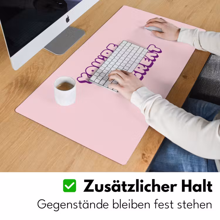 You're doing great - Roze - Bubble letters Muismat XXL klein -ysfeer3_duits